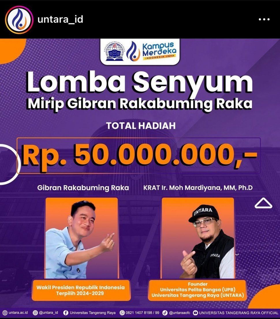 63220 Lomba Senyum Mirip Gibran Rakabuming Raka